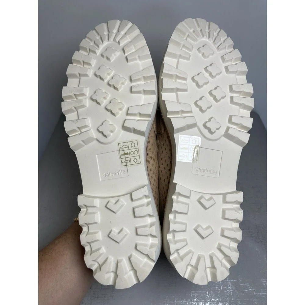 Dolce Malila Chunky Lug Sole Platform‎ Loafers Tan 8.5 Comfort Preppy Shoes